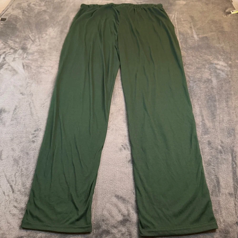 Galaxy by Harvic Lounge Pants Mens Extra Large Green Elastic Waist Pockets - Picture 3 of 10
